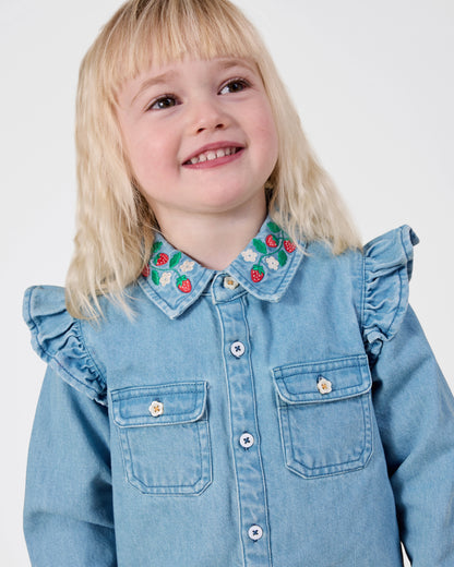 Goldie & Ace - Chambray Shirt / Wild Strawberry
