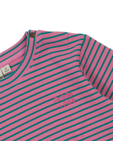 Goldie & Ace - Essential Stripe Rib Top / Pink