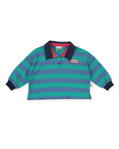 Goldie & Ace - Rugby Stripe Terry Sweat Top / Blue