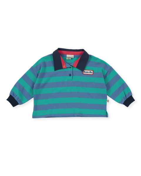 Goldie & Ace - Rugby Stripe Terry Sweat Top / Blue