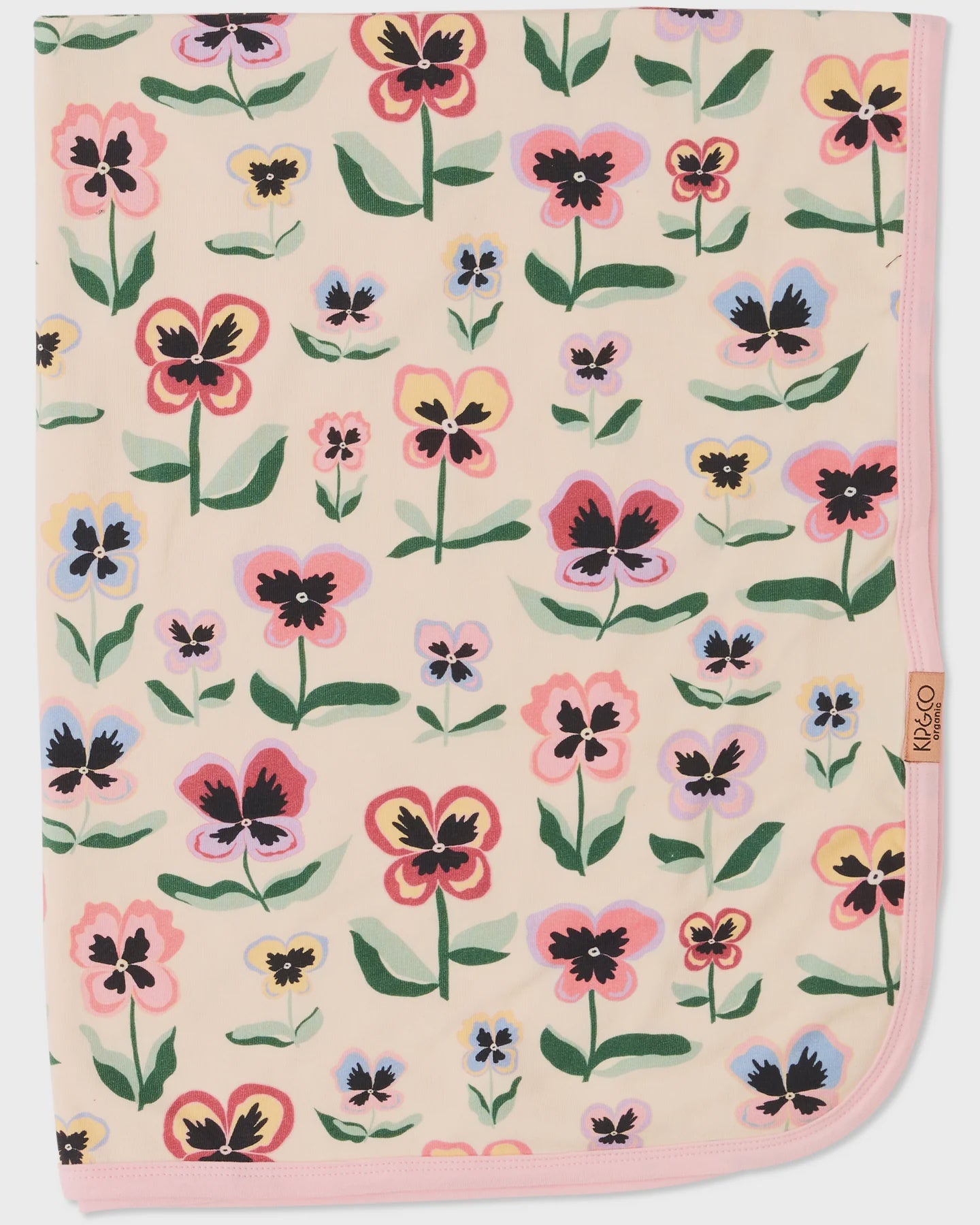 Kip & Co - Organic Cotton Snuggle Blanket / Pretty Pansy
