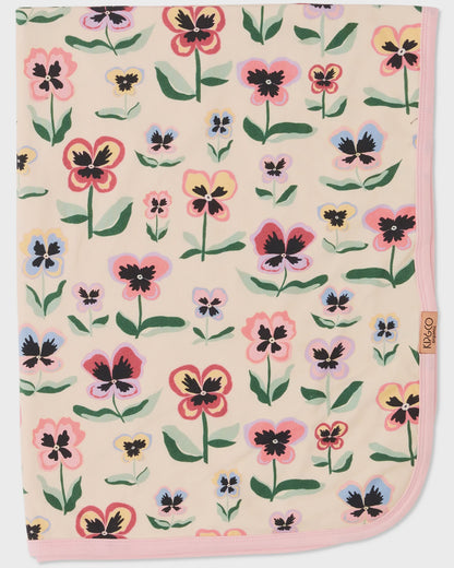 Kip & Co - Organic Cotton Snuggle Blanket / Pretty Pansy