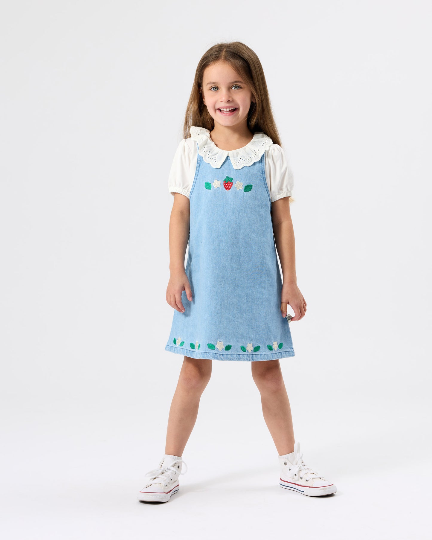Goldie & Ace - Wild Strawberry Pinafore Dress