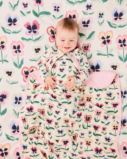 Kip & Co - Organic Cotton Snuggle Blanket / Pretty Pansy