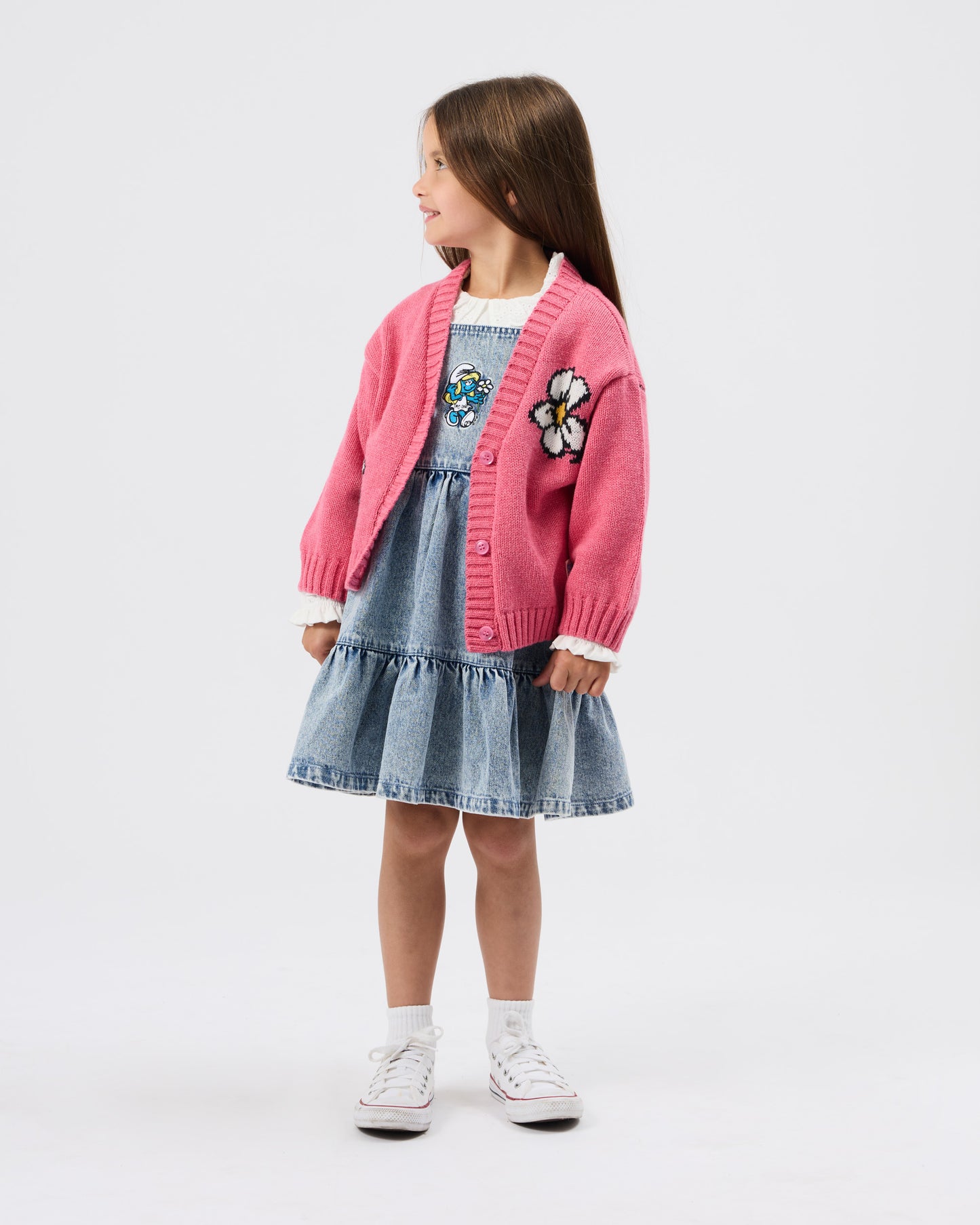 Goldie & Ace - THE SMURFS Flower Knit Cardigan