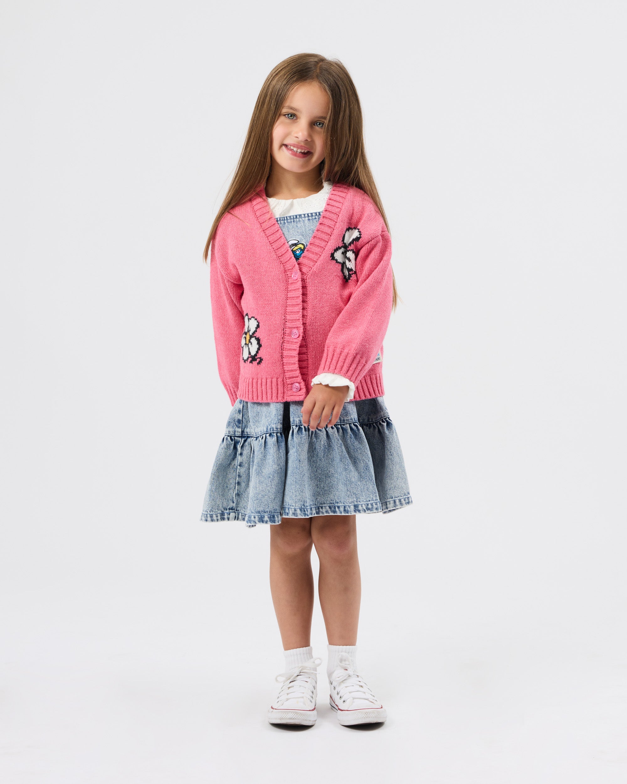 Goldie & Ace - THE SMURFS Flower Knit Cardigan