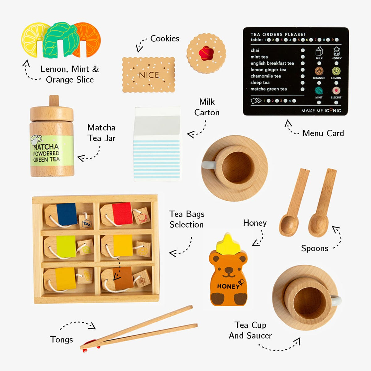 Make Me Iconic - Wooden Toy / Iconic Tea Set Extension Kit