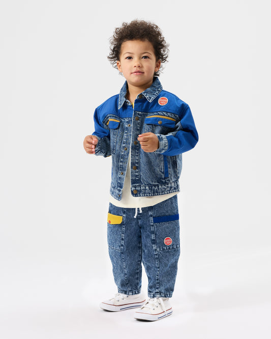 Goldie & Ace - Kit Denim Pocket Pant / Colour Block