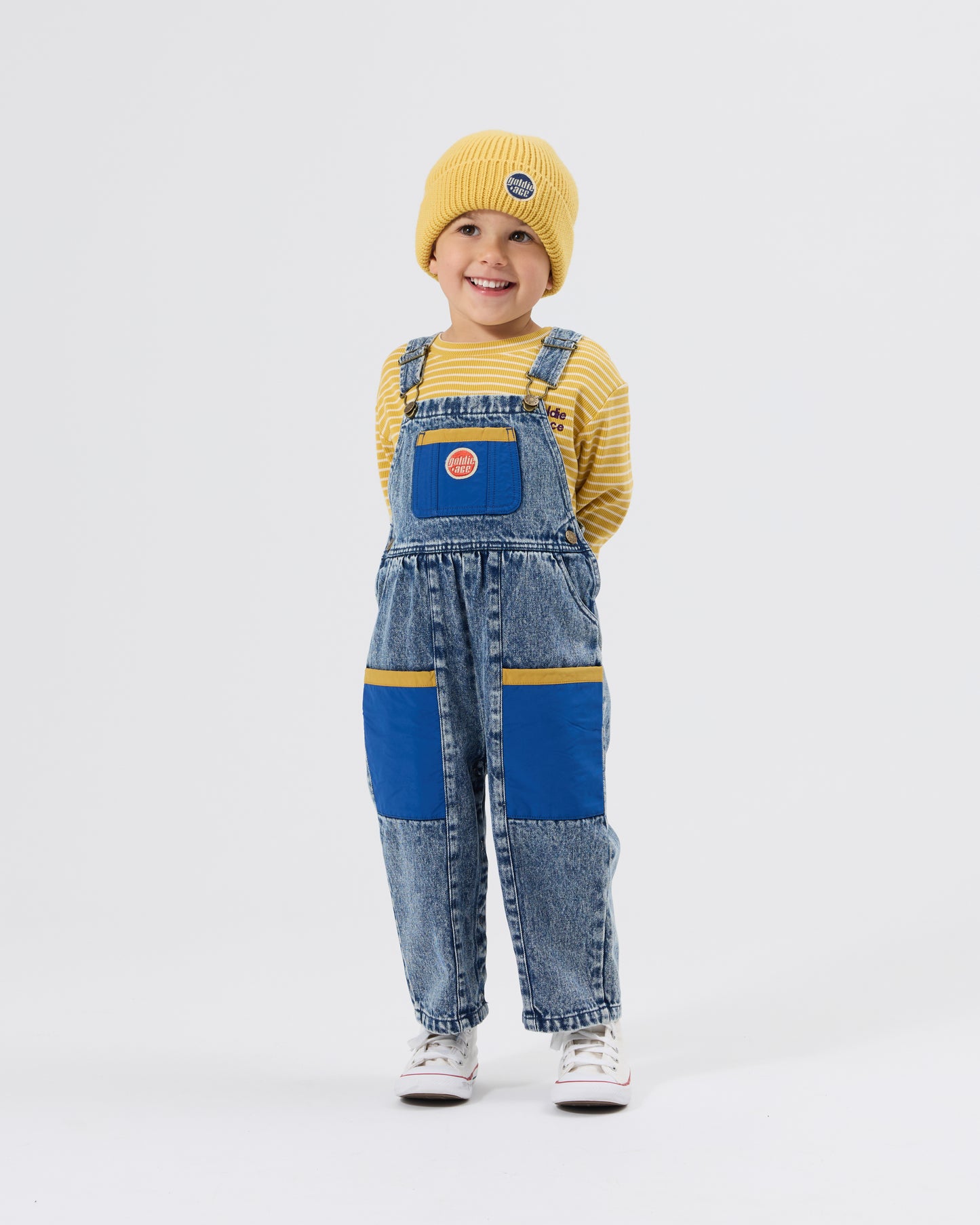 Goldie & Ace - Austin Vintage Denim Overalls / Colour Block