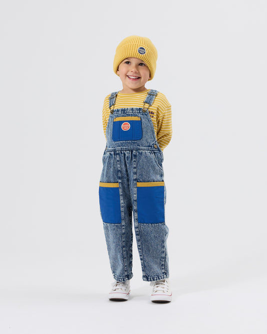Goldie & Ace - Austin Vintage Denim Overalls / Colour Block