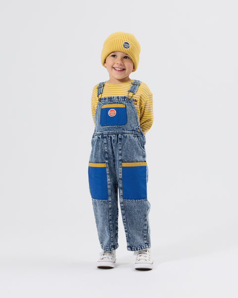 Goldie & Ace - Austin Vintage Denim Overalls / Colour Block
