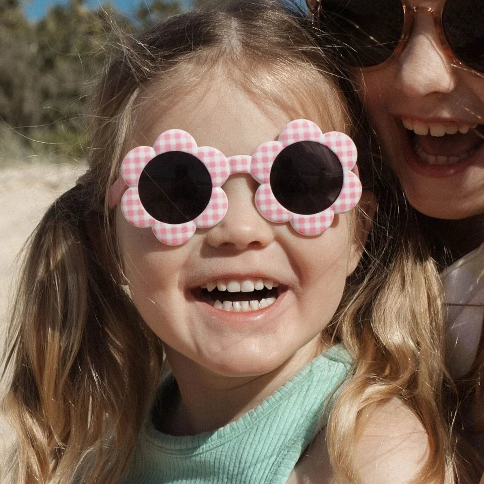 Frankie Ray Sunglasses - Baby Daisy / Pink Check (0-2Y)