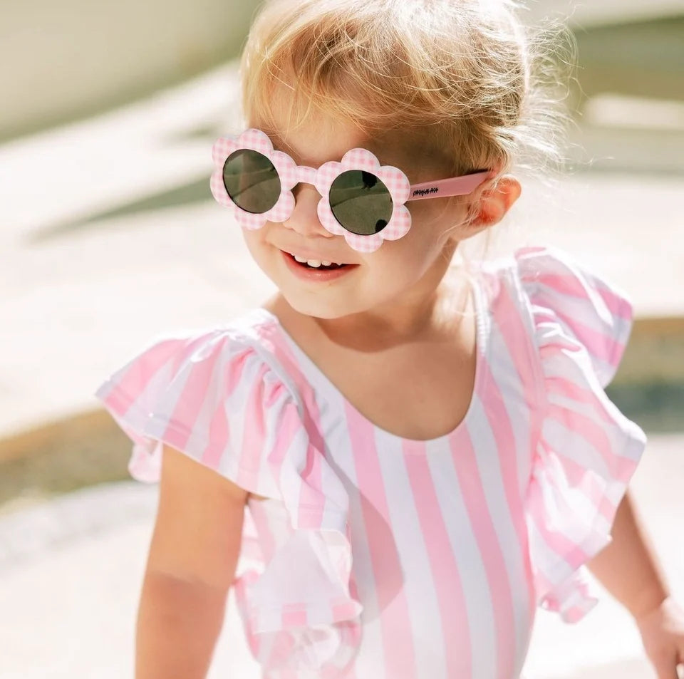Frankie Ray Sunglasses - Baby Daisy / Pink Check (0-2Y)