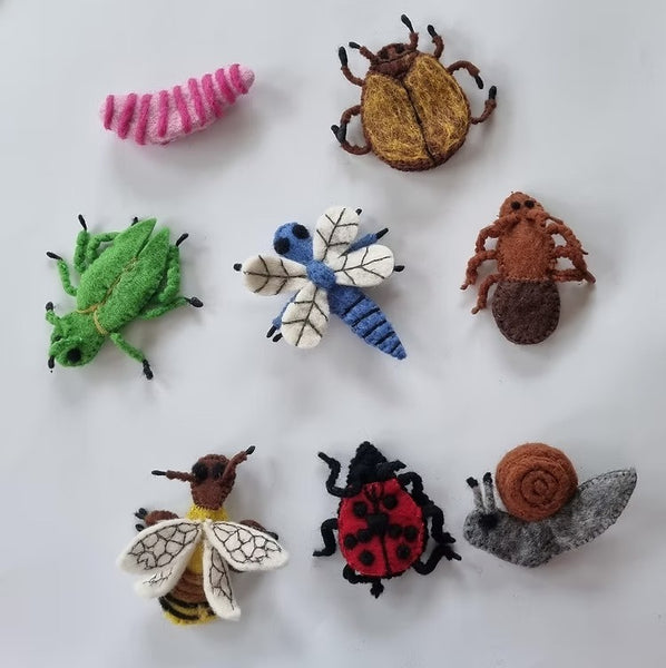 Create & Wonder - Finger Puppets Set / Backyard Bugs