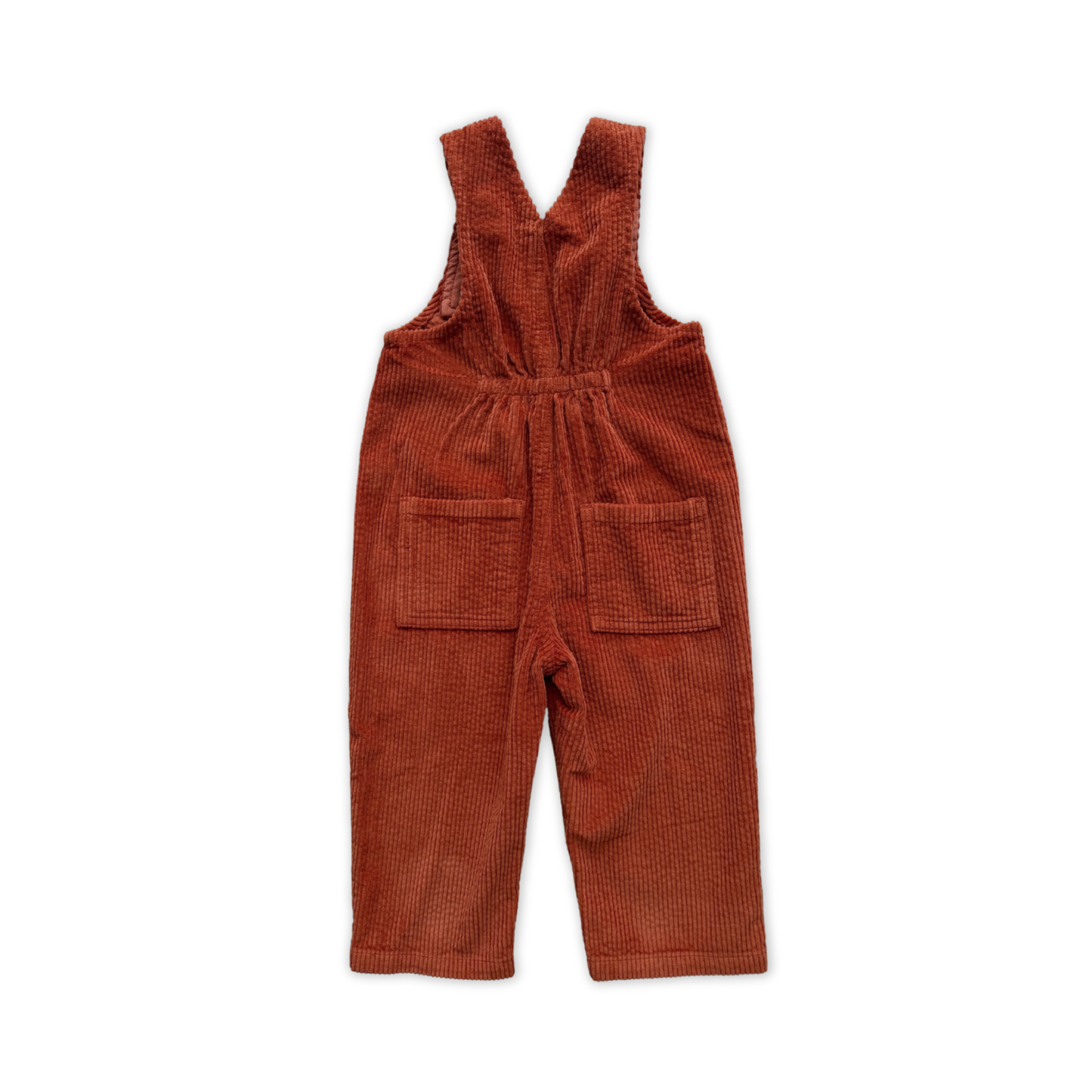 Grown Clothing - Organic Cord Overalls / Brick