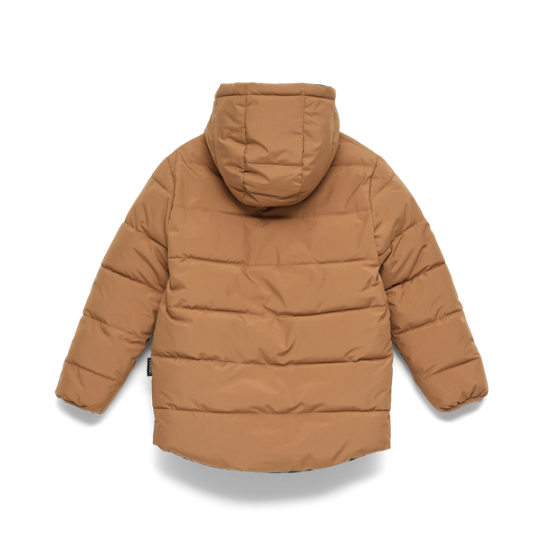 Cry Wolf-Reversible Eco Puffer/Tan Wolf