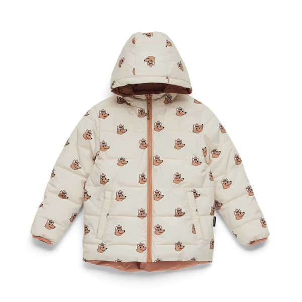 Cry Wolf-Reversible Eco Puffer/Terracotta Wolf