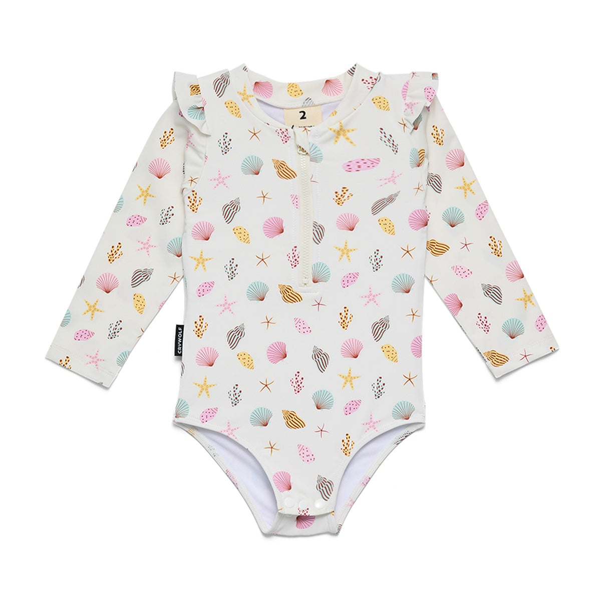 Cry Wolf - Baby Long Sleeve Swimsuit / Little Shell