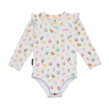 Cry Wolf - Baby Long Sleeve Swimsuit / Little Shell