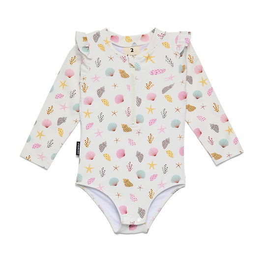 Cry Wolf - Baby Long Sleeve Swimsuit / Little Shell