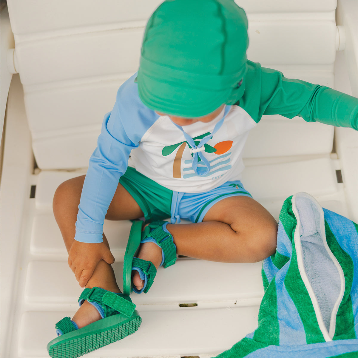 Cry Wolf - Baby Rash Vest / Seaside Colourblock