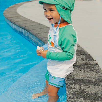 Cry Wolf - Baby Rash Vest / Seaside Colourblock