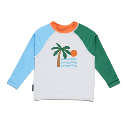 Cry Wolf - Baby Rash Vest / Seaside Colourblock