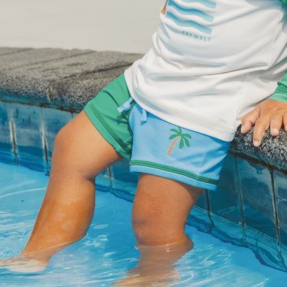 Cry Wolf - Baby Swim Short / Seaside Colourblock