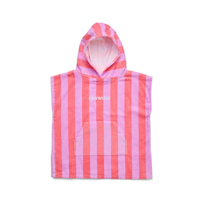 Cry Wolf - Hooded Towel / Flamingo Stripe