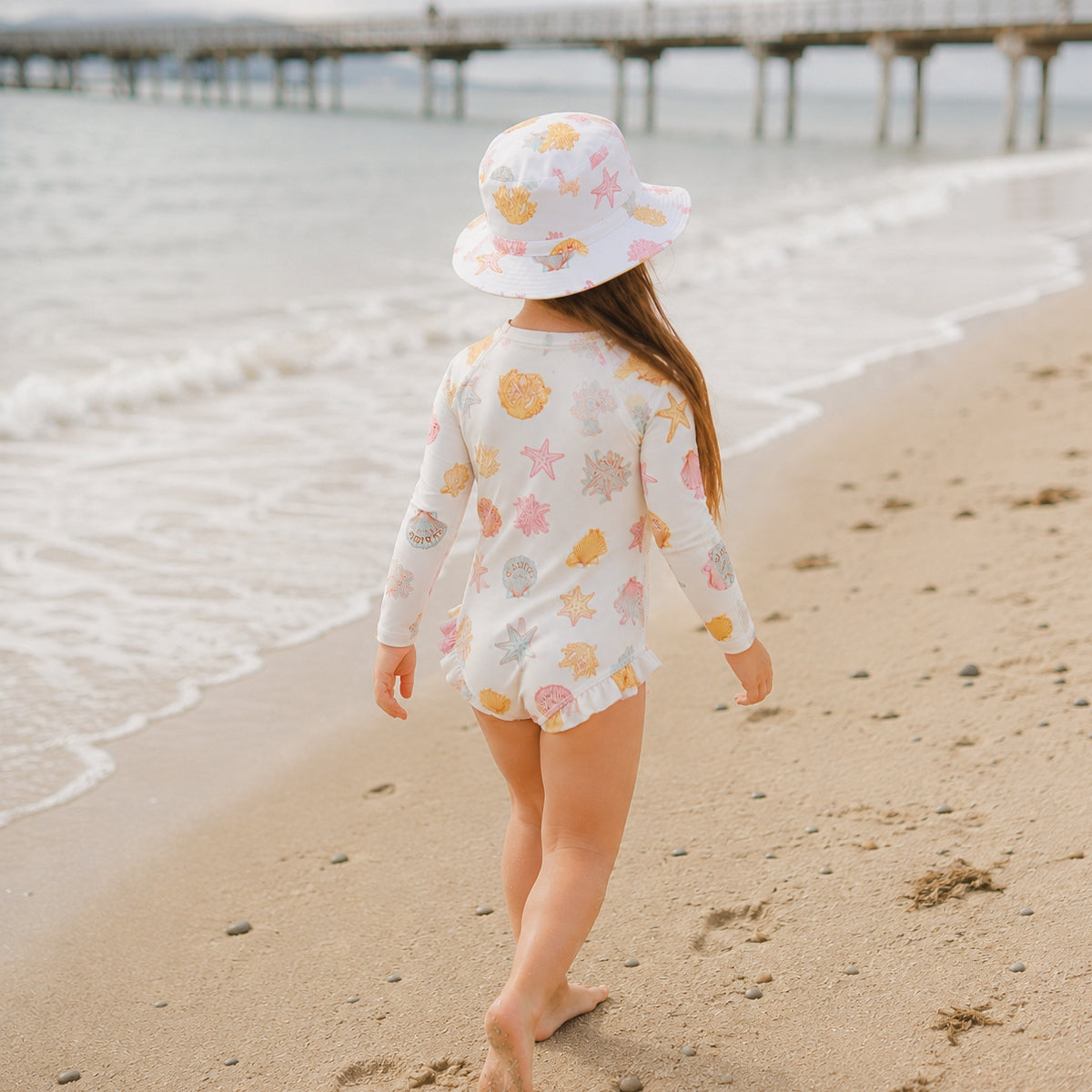 Cry Wolf - Long Sleeve Swimsuit / Shell