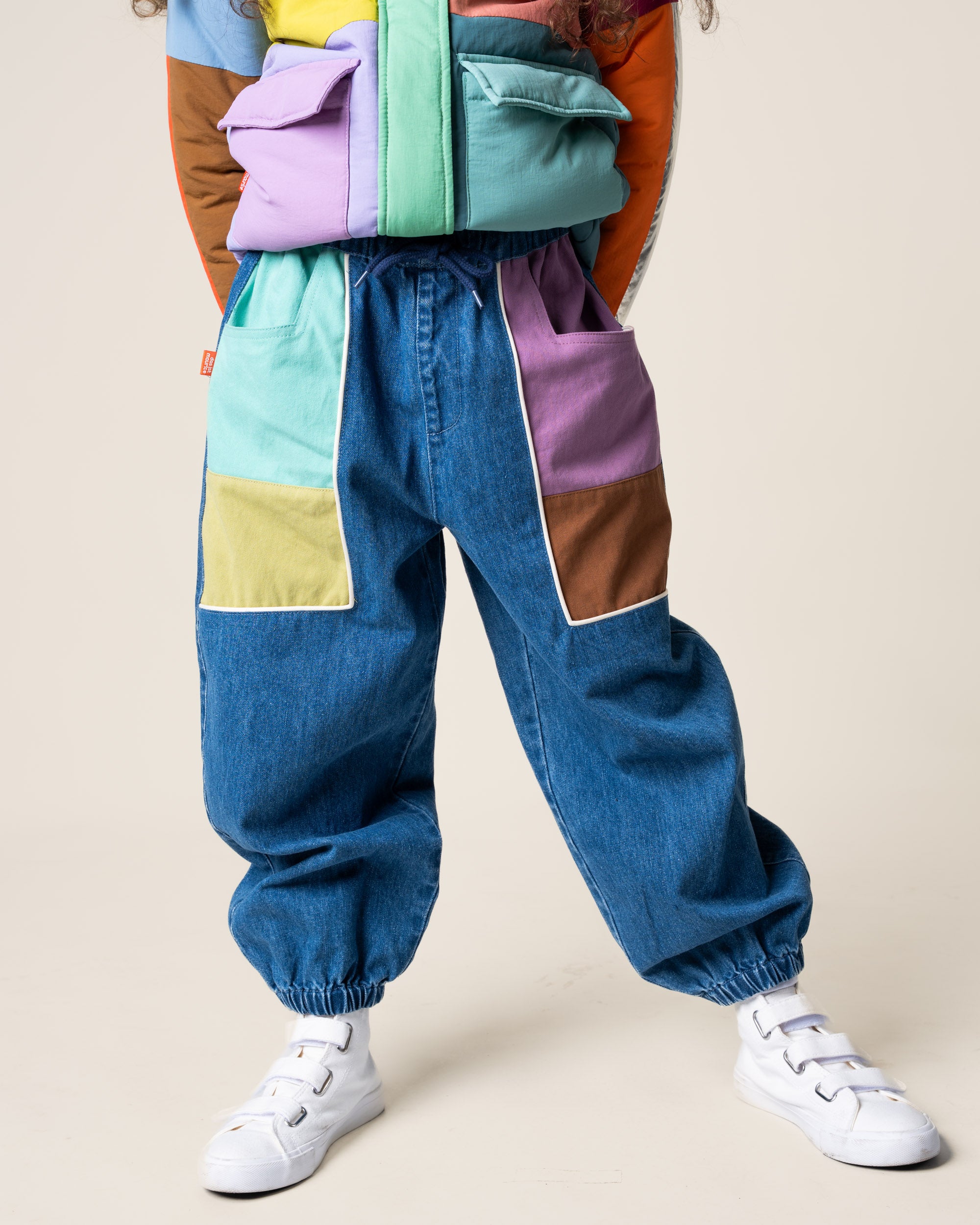Das Ist Maurice - Denim Barrel Pants / Colour Block