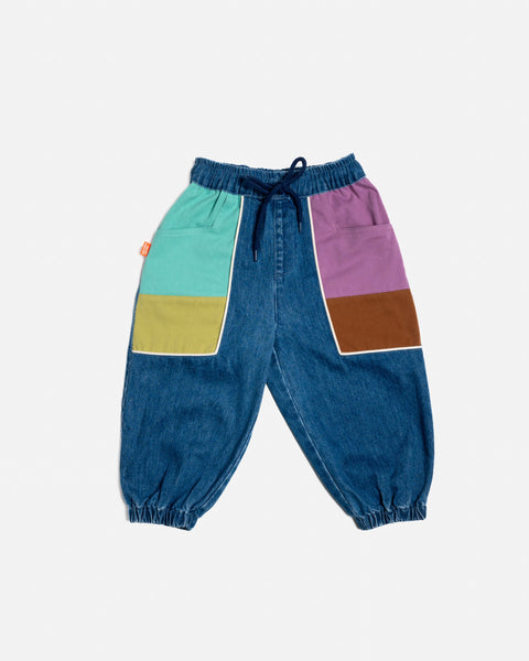 Das Ist Maurice - Denim Barrel Pants / Colour Block