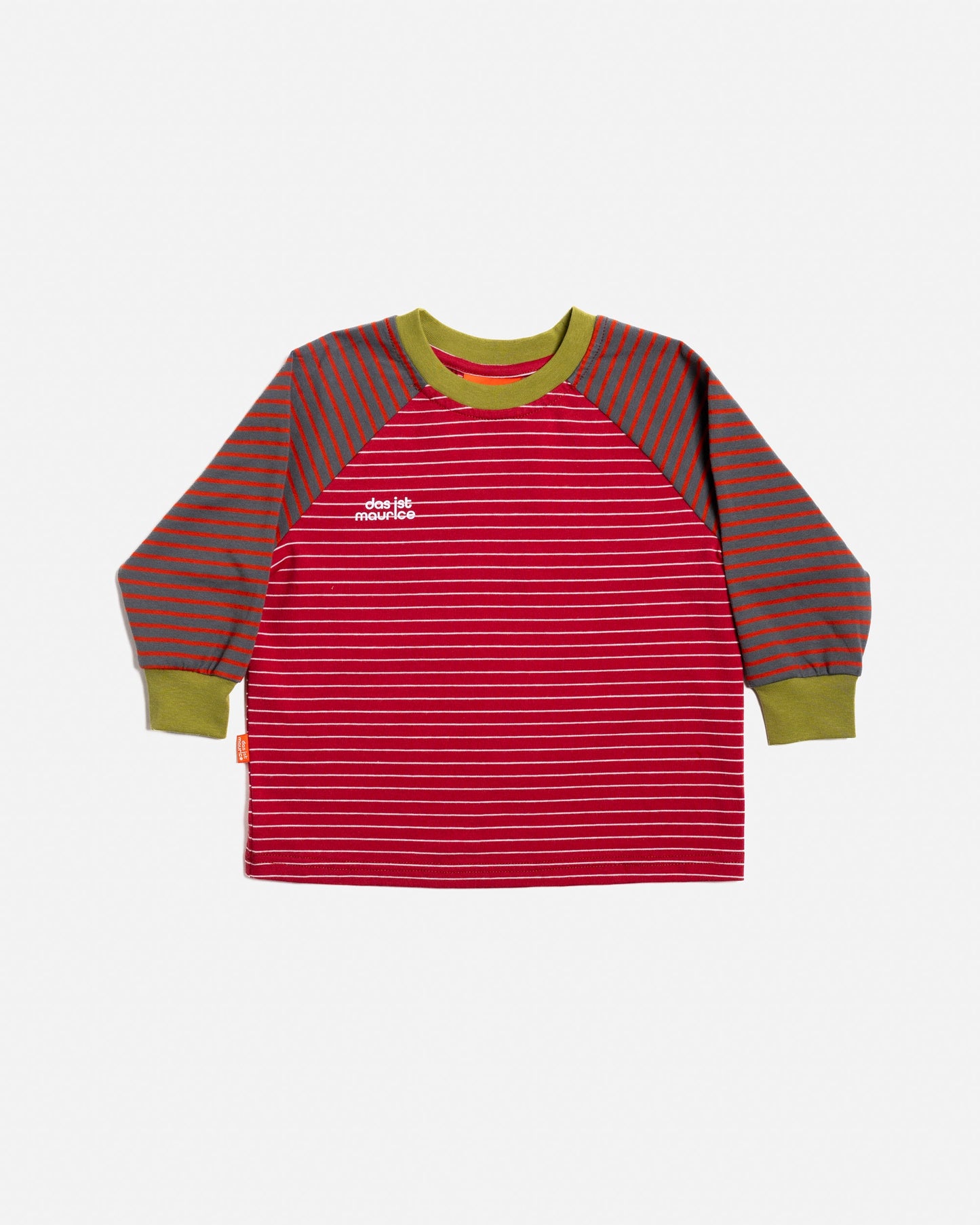 Das Ist Maurice - Raglan Long Sleeve T-Shirt /  Burgundy Stripes