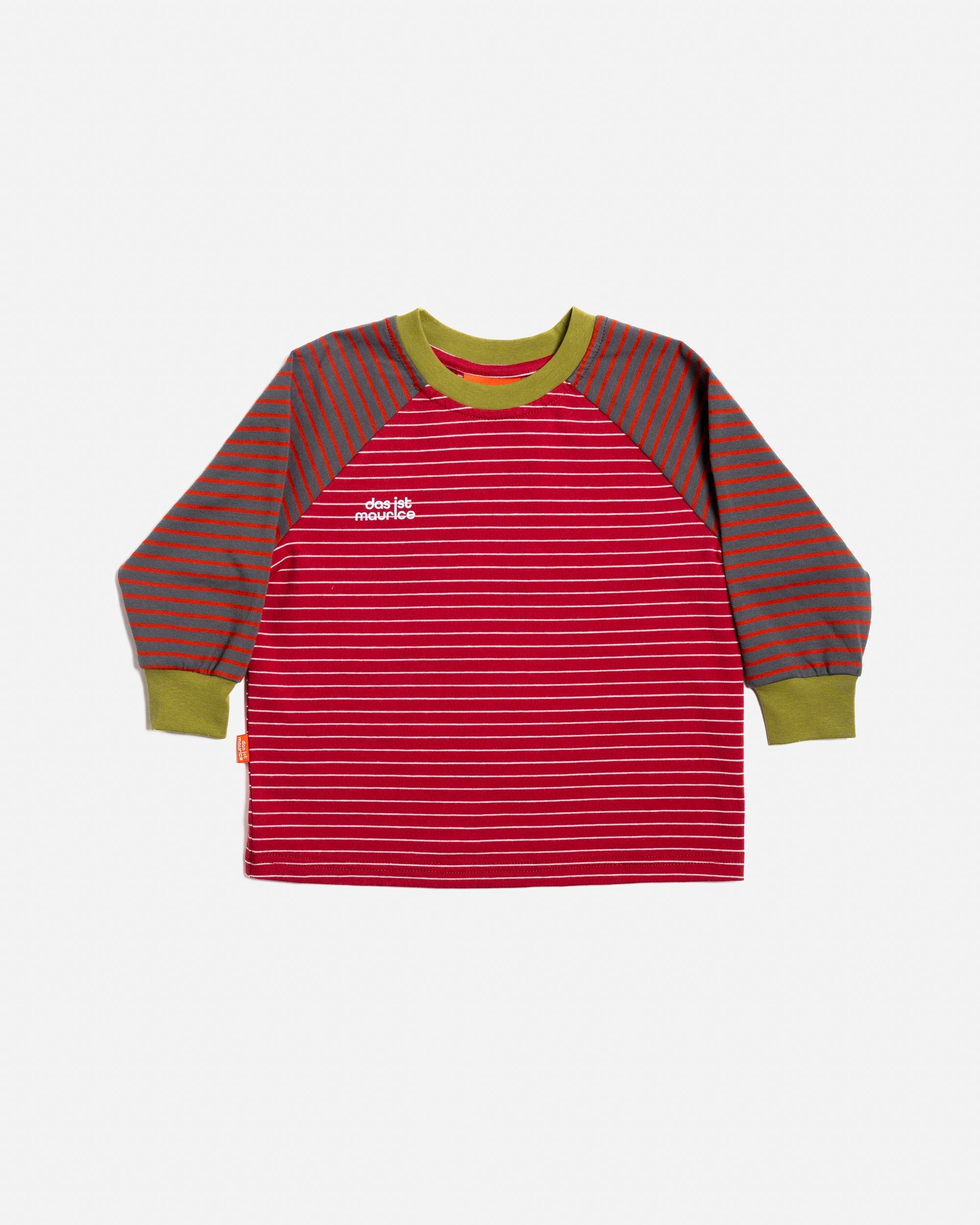 Das Ist Maurice - Raglan Long Sleeve T-Shirt /  Burgundy Stripes