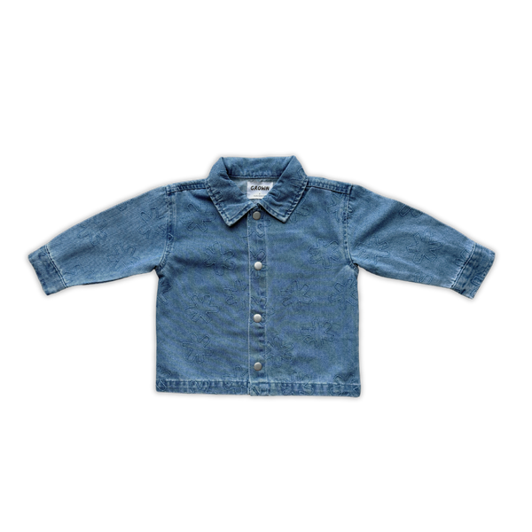 Grown Clothing - Organic Starlight Embroidery Denim Shirt Jacket