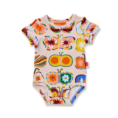 Halcyon Nights - Short Sleeve Bodysuit / Flutterby