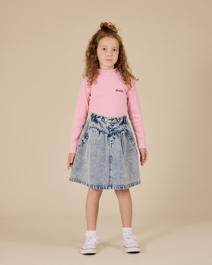 Goldie & Ace - Embroidered Rib Skivvy / Sweet Pea