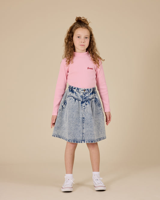 Goldie & Ace - Embroidered Rib Skivvy / Sweet Pea