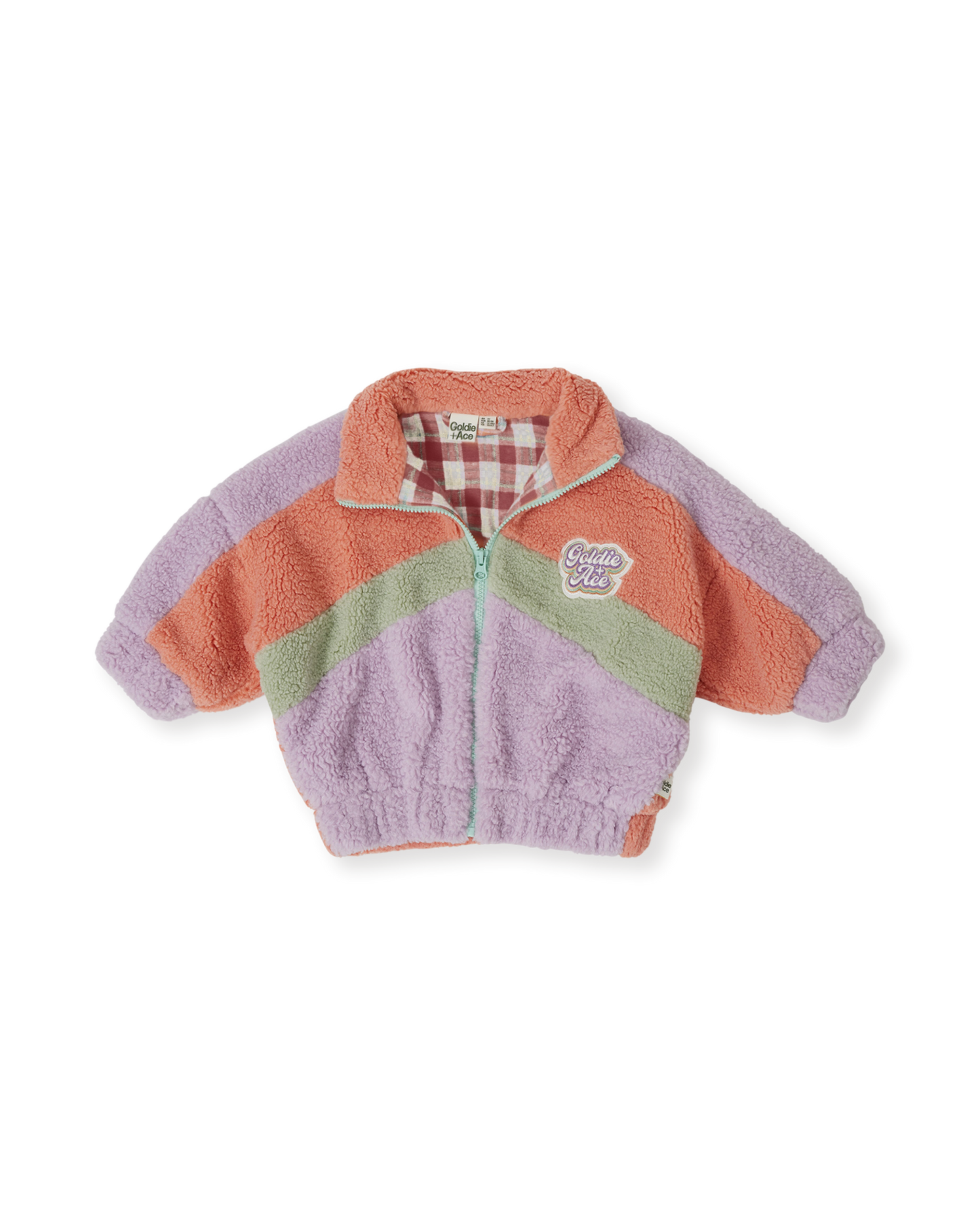Goldie & Ace - Frankie Sherpa Jacket / Liac-Peach-Mint