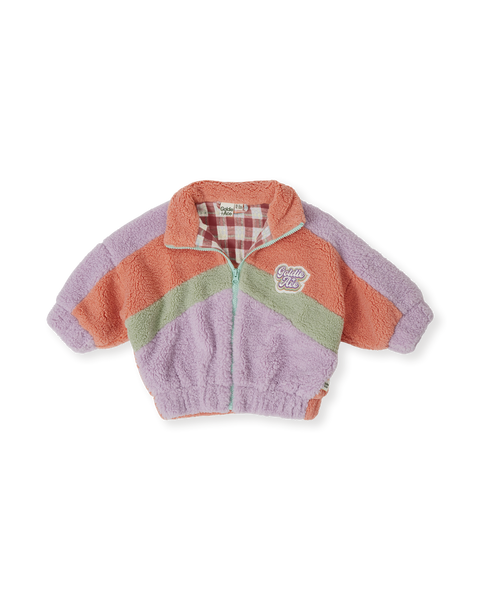 Goldie & Ace - Frankie Sherpa Jacket / Liac-Peach-Mint