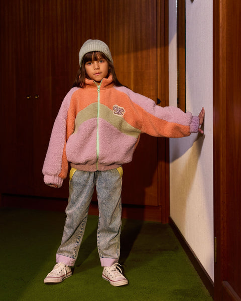 Goldie & Ace - Frankie Sherpa Jacket / Liac-Peach-Mint