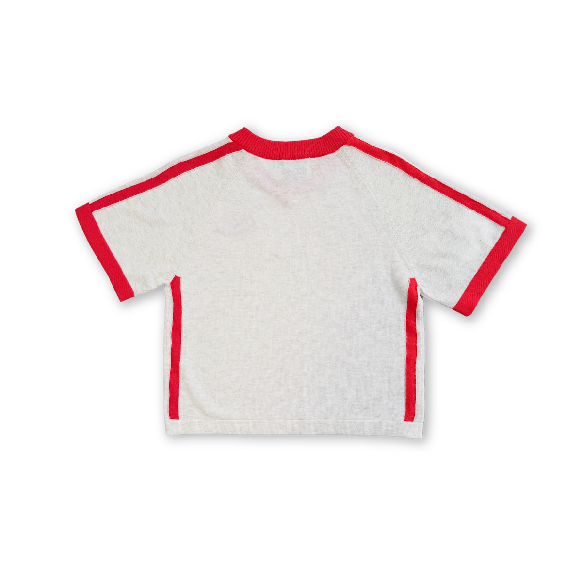 Grown Clothing - Organic Knitted Contrast Tee / Fiesta & Coconut