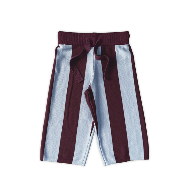 Grown Clothing - Organic Striped Knit Pants / Plum & Haze