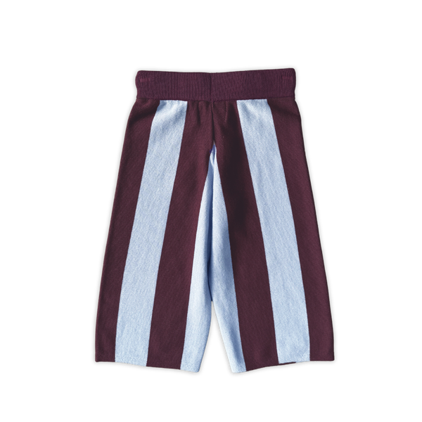 Grown Clothing - Organic Striped Knit Pants / Plum & Haze