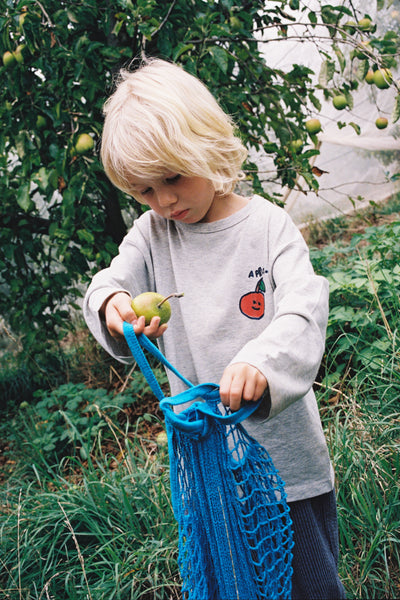Grown Clothing - Organic Fruit Salad Long Sleeve Tee / Grey Marle