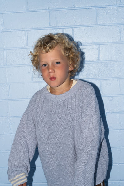 Grown Clothing - Organic Essential Textured Knit Pull Over / Haze