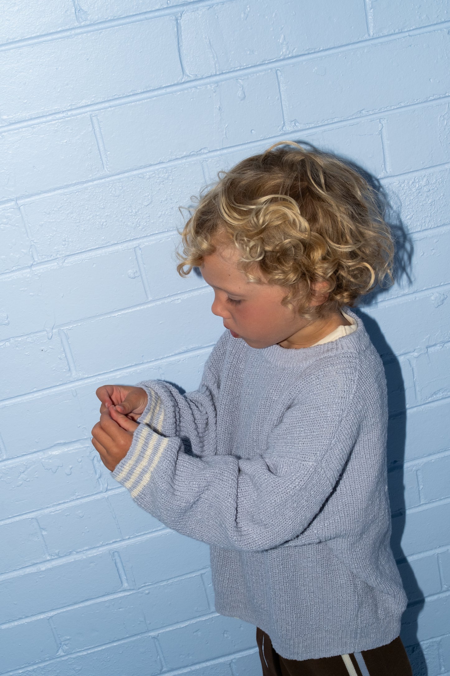 Grown Clothing - Organic Essential Textured Knit Pull Over / Haze