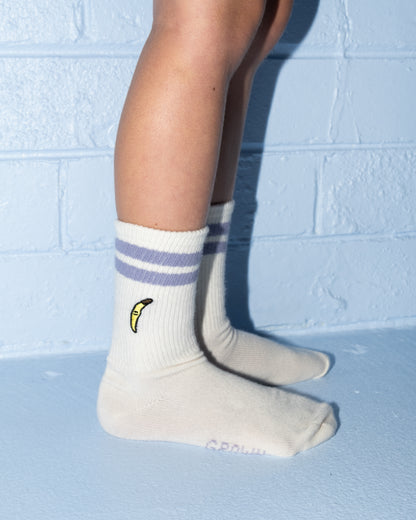 Grown Clothing - 2-Pack Fruit Salad Cotton Socks / Milk