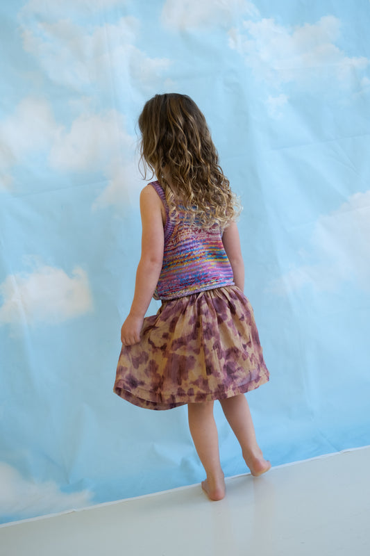 Grown Clothing - Tie Dye Skirt / Plum
