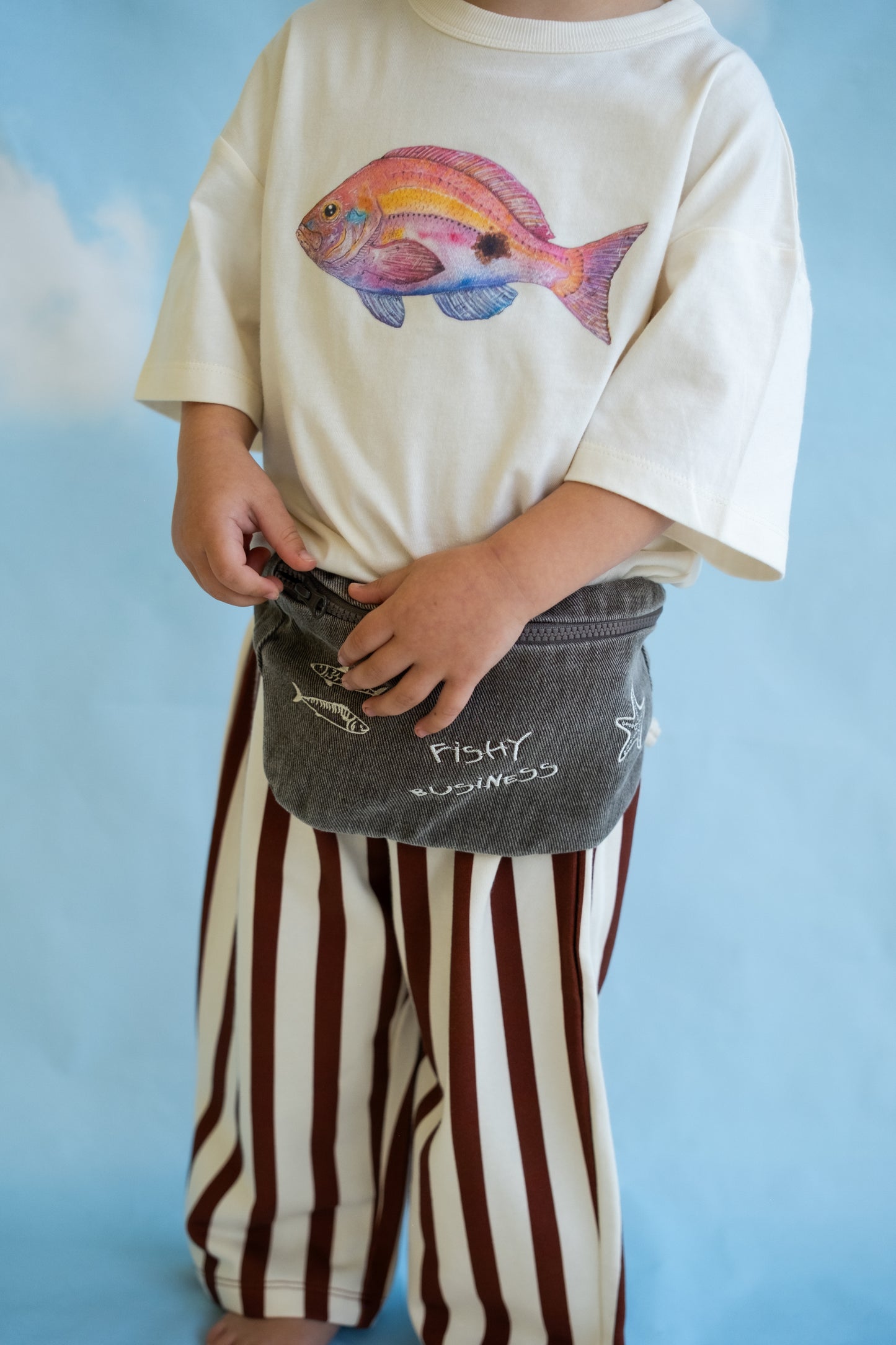 Grown Clothing - Perch Fish Tee / Cream